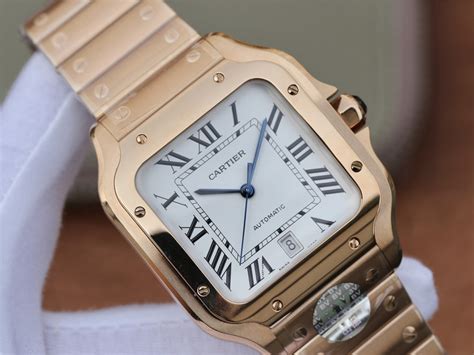 cartier santos 100 xl rose gold replica|cartier watches santos 100 price.